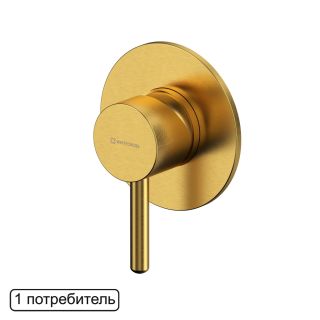 Смеситель скрытого монтажа на 1 потребитель WHITECROSS Y Y1245GLB брашированное золото